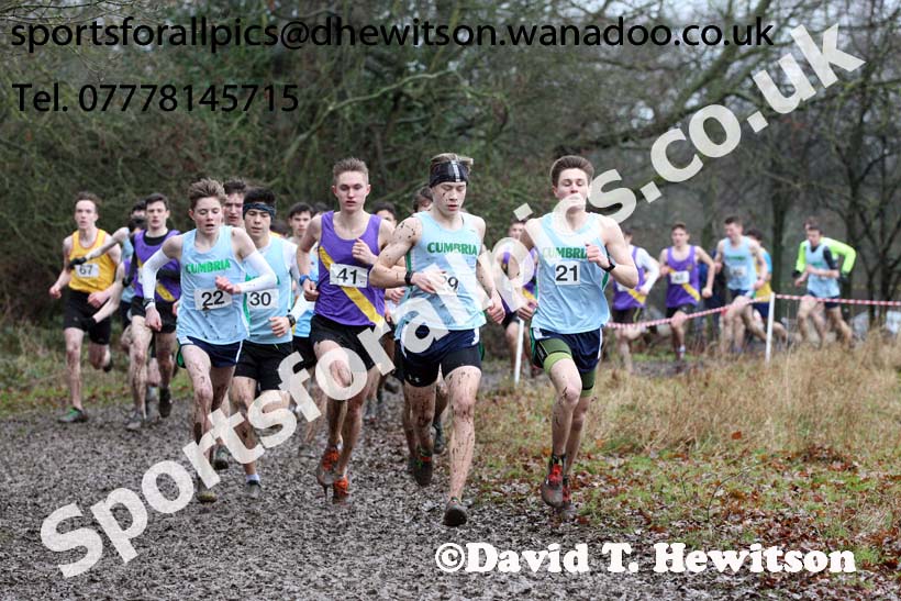 Senior boys Northern Inter Counties Schools Cross Country, Stockton. Photo: David T. Hewitson/Sports for All Pics